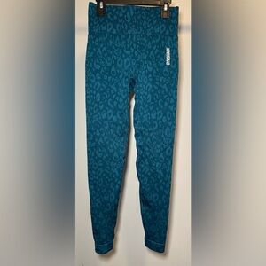 Gymshark Teal Patterned Leggings